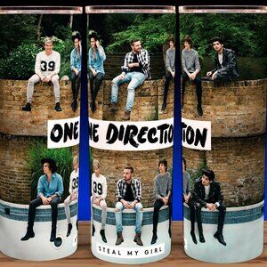 One Direction Steal My Girl Cup Mug Tumbler 20oz with lid and straw